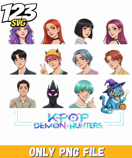 k pop demon hunters png 2, demon hunter kpop png, demon hunter kpop - 123SVG Store