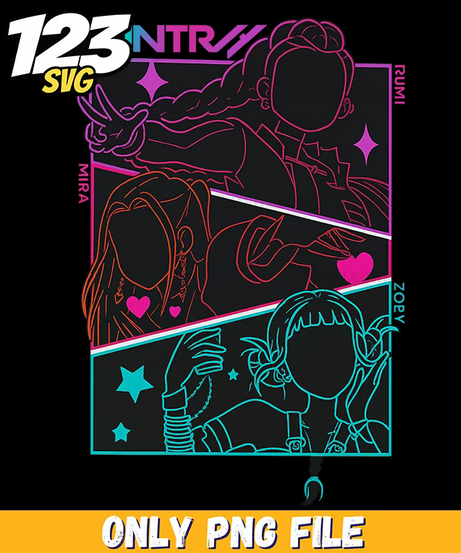 kpop demon hunters background, korean demon slayers, korean demon hunters - 123SVG Store