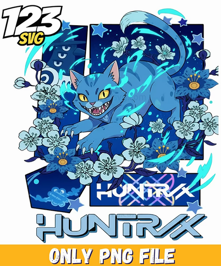 kpop demon hunters blue tiger, kpop demon hunter tiger design png, kpop demon hunter png - 123SVG Store
