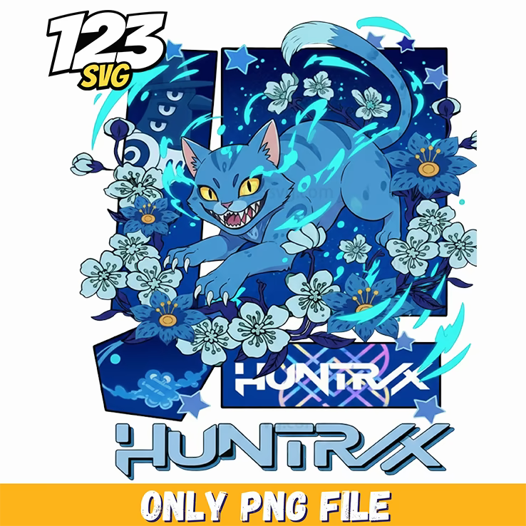 kpop demon hunters blue tiger, kpop demon hunter tiger design png, kpop demon hunter png - 123SVG Store