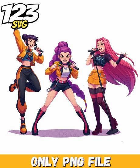 kpop demon hunters clipart, kpop demon hunters png, kpop demon hunters png - 123SVG Store