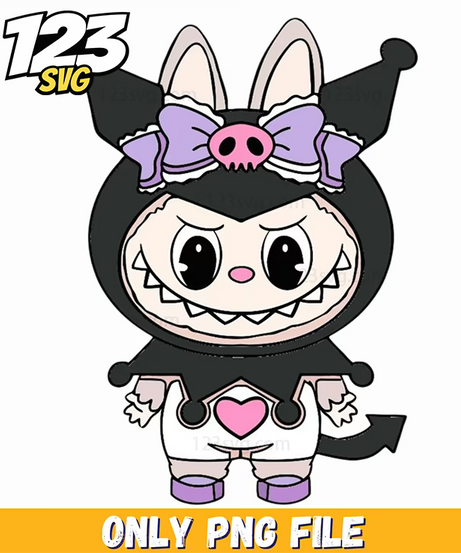 kuromi labubu png, kuromi labubu, my melody kuromi - 123SVG Store