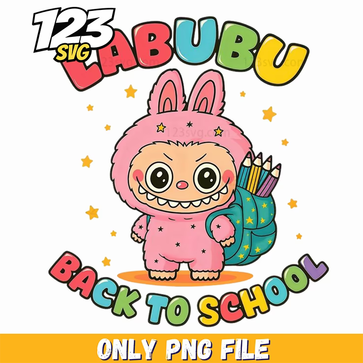 labubu back to school png, labubu go to school design png, labubu go to school png - 123SVG Store