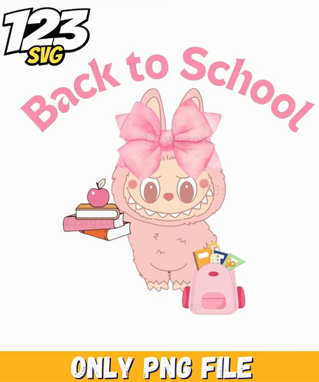 labubu back to school png, back to school supplies, labubu school png - 123SVG Store
