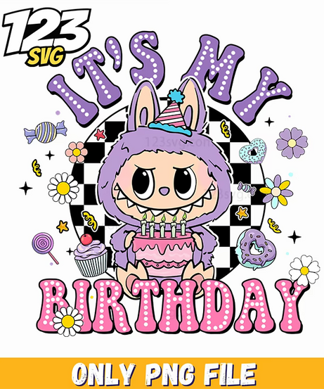 labubu birthday party png, labubu happy birthday png, labubu birthday png - 123SVG Store