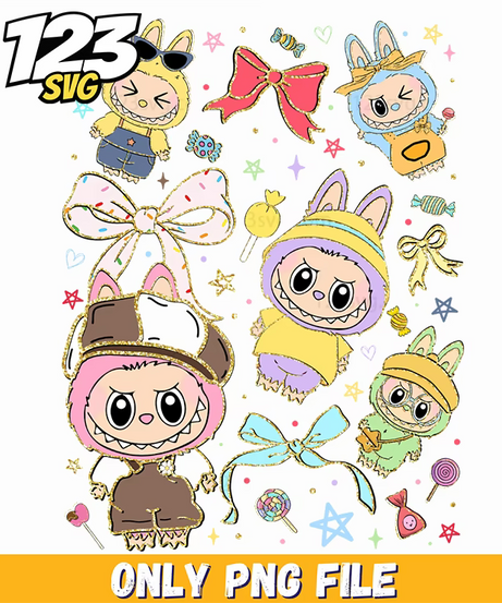 labubu bow clipart png, labubu bow, bow clipart png - 123SVG Store