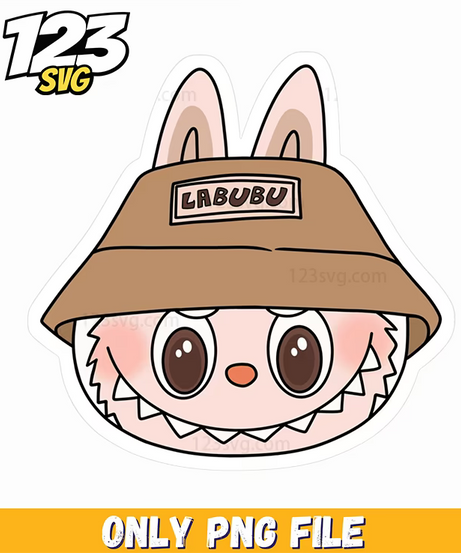 labubu bucket hat sticker png, custom bucket hat stickers png, bucket hat sticker png set - 123SVG Store
