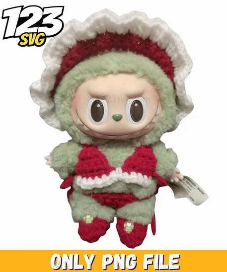 labubu christmas doll png, labubu christmas doll, labubu doll christmas - 123SVG Store