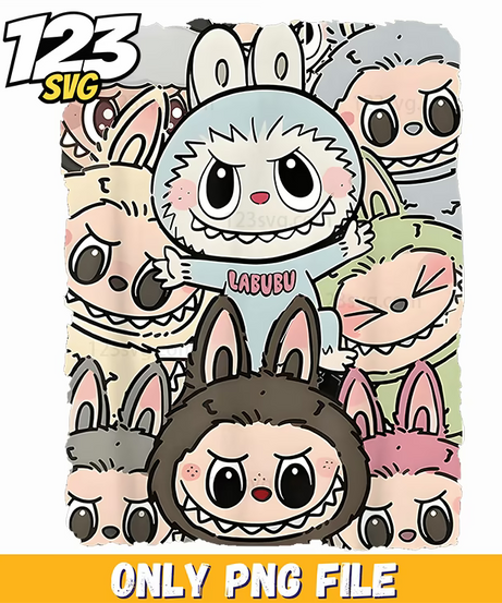 labubu collage aesthetic png, labubu collage aesthetic, pastel labubu png - 123SVG Store
