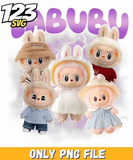 labubu doll bundle png, labubu doll, labubu doll collection - 123SVG Store