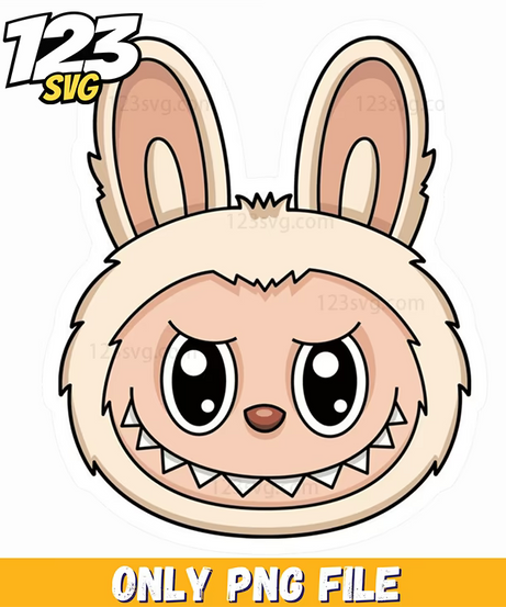 labubu face sticker png, labubu sticker png, labubu sticker design png - 123SVG Store