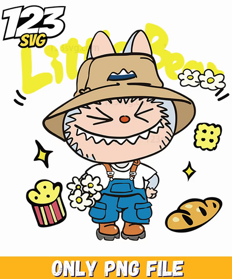 labubu farmer cartoon png, farm boy labubu, labubu farm boy cartoon - 123SVG Store