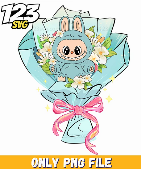 labubu flower bouquet png, flower bouquet png background, bouquet flower png images - 123SVG Store