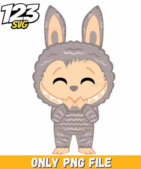 labubu gray plush kawaii png, labubu plush kawaii, plush kawaii labubu toys - 123SVG Store