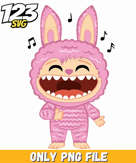 labubu laughing bunny png, cute labubu characters, labubu laughing character - 123SVG Store