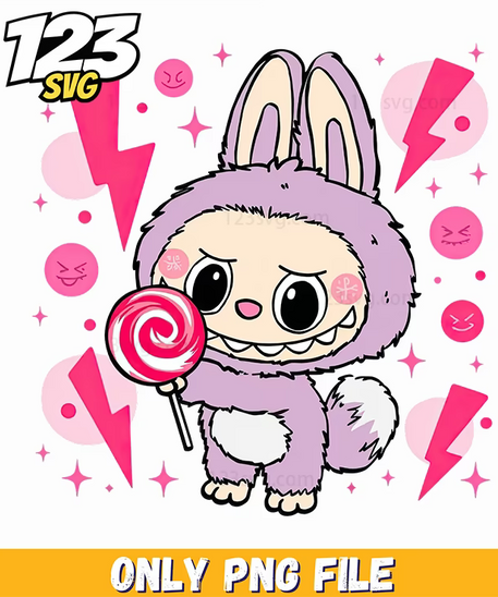labubu lollipop png, cartoon characters png, labubu candy png - 123SVG Store