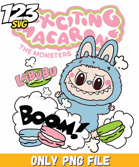 labubu macarons monsters png, macarons monster png, monster macarons design - 123SVG Store
