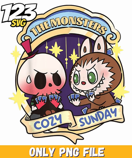 labubu monsters cozy sunday png, labubu monsters png, cozy sunday labubu monsters - 123SVG Store