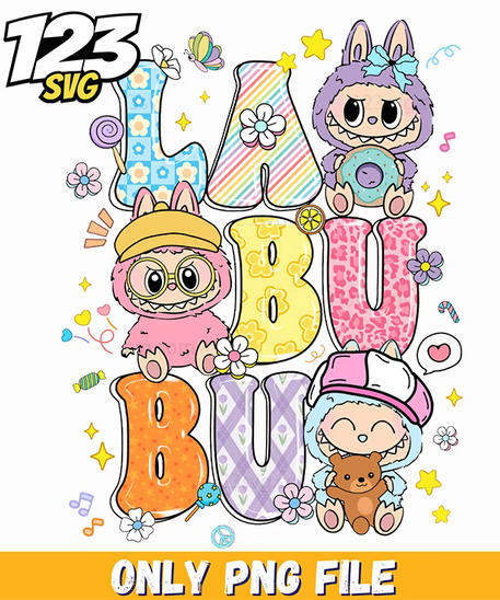 labubu name art png, labubu name art, labubu character art - 123SVG Store