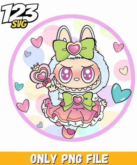 labubu pastel badge art png, pastel badge art, pastel badge - 123SVG Store