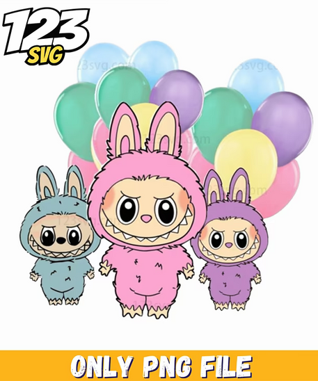 labubu pastel balloon party png, pastel balloon party decorations, pastel balloon party ideas - 123SVG Store