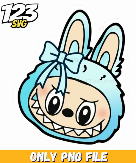 labubu pastel bow badge png, pastel bow badge png, bow badge png - 123SVG Store