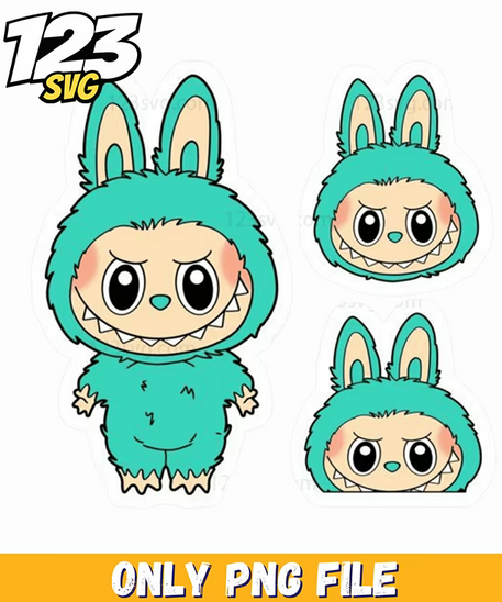 labubu pastel bunny stickers png, labubu pastel stickers, bunny stickers png - 123SVG Store