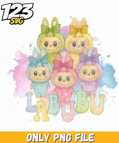 labubu pastel cloud friends png, labubu pastel cloud friends, labubu pastel friends - 123SVG Store