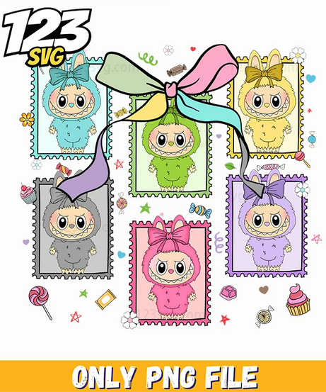 labubu photo collage, photo collage maker, photo collage app - 123SVG Store