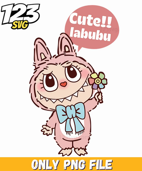 labubu pink bow aesthetic png, kawaii pink bow aesthetic, kawaii aesthetic bow png - 123SVG Store