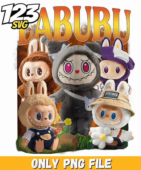 labubu plush doll bundle png, labubu plush, plush labubu - 123SVG Store