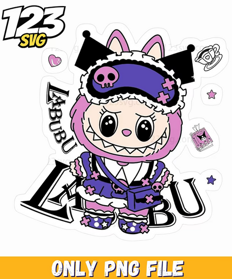 labubu punk goth sticker png, goth sticker png, punk goth stickers wallpaper - 123SVG Store
