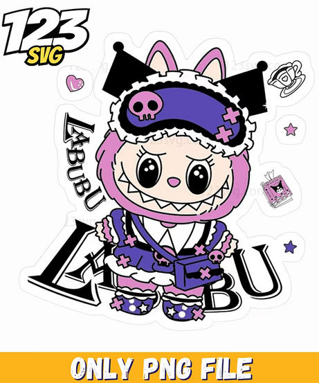 labubu punk goth sticker png, goth sticker png, punk goth stickers wallpaper - 123SVG Store