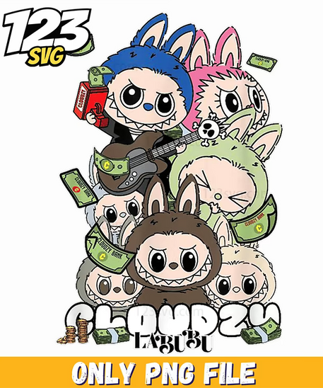 labubu punk rock collage png, punk rock collage art, rock collage png - 123SVG Store
