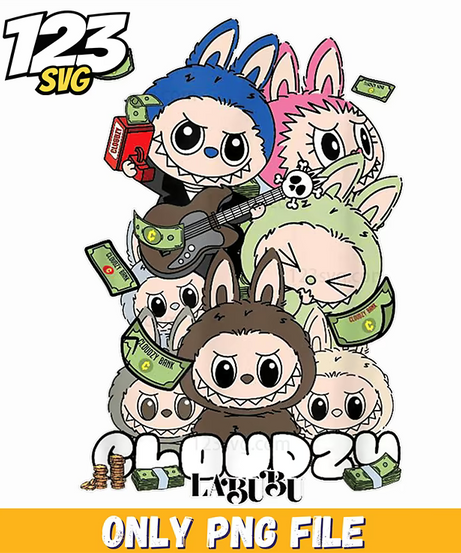 labubu punk rock collage png, punk rock collage art, rock collage png - 123SVG Store