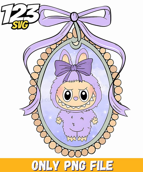 labubu purple ornament frame png, purple ornament frame png, purple ornament frame - 123SVG Store