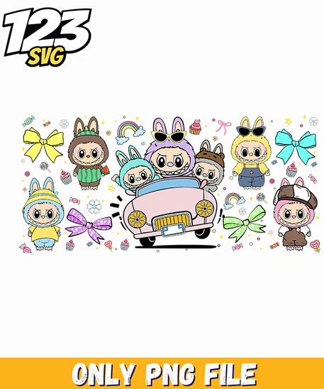 labubu road trip kawaii png, kawaii road trip png, kawaii road trip stickers - 123SVG Store