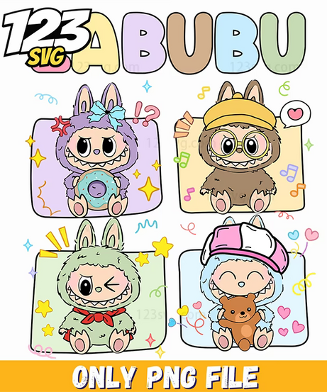 labubu scrapbook collage png, scrapbook collage ideas, scrapbook collage designs - 123SVG Store