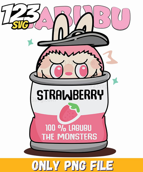 labubu strawberry milk png, strawberry milk png, strawberry milk background - 123SVG Store