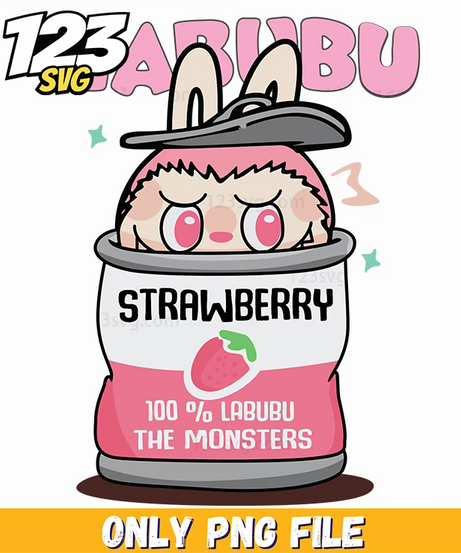 labubu strawberry milk png, strawberry milk png, strawberry milk background - 123SVG Store