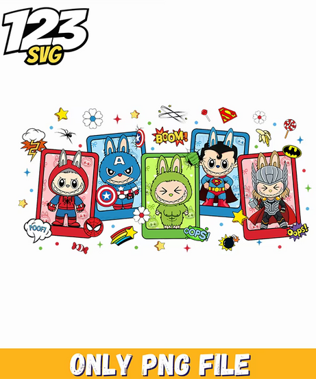 labubu tv characters png, labubu cute illustration png, all popmart characters png - 123SVG Store