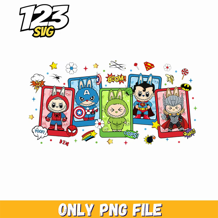 labubu tv characters png, labubu cute illustration png, all popmart characters png - 123SVG Store