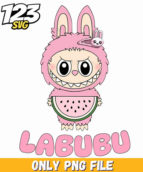 labubu watermelon kawaii png, kawaii watermelon png, kawaii watermelon labubu - 123SVG Store