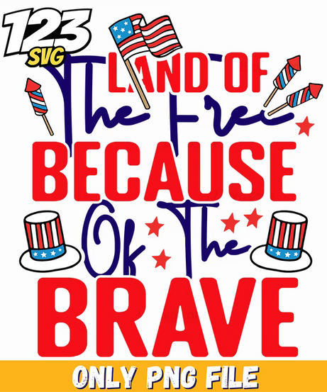 land of the free because of the brave fireworks hats png, 4th of july hats, patriotic hats for women - 123SVG Store