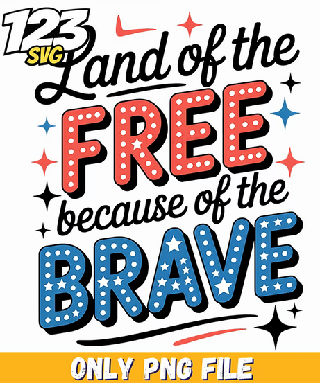 land of the free distressed typography png, distressed typography png, distressed typography design png - 123SVG Store
