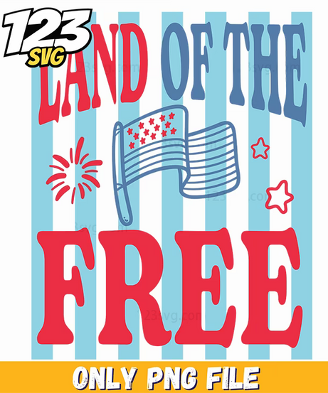 land of the free png, land of the free design png, american land of the free png - 123SVG Store