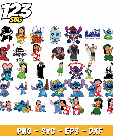 Lilo And Stitch SVG for Cricut, Shirts & Tropical Crafts