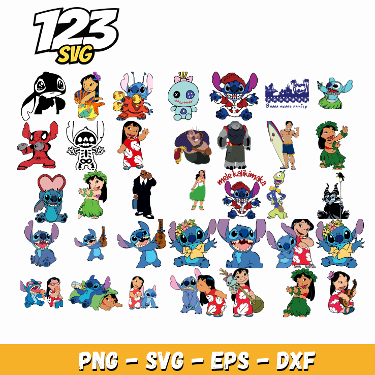 Lilo And Stitch SVG for Cricut, Shirts & Tropical Crafts
