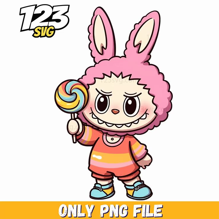 lollipop bunny labubu png, labubu png bunny, labubu bunny png - 123SVG Store