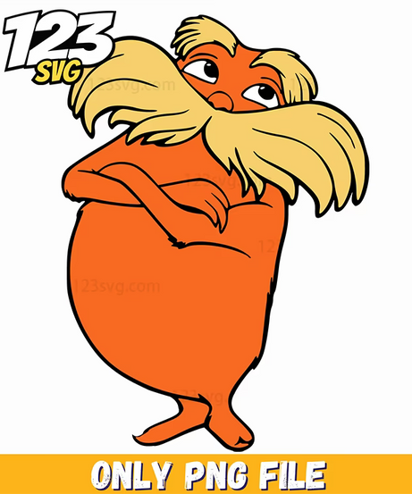 lorax character standing dr seuss png, dr seuss characters valentine's day png, dr seuss characters png - 123SVG Store